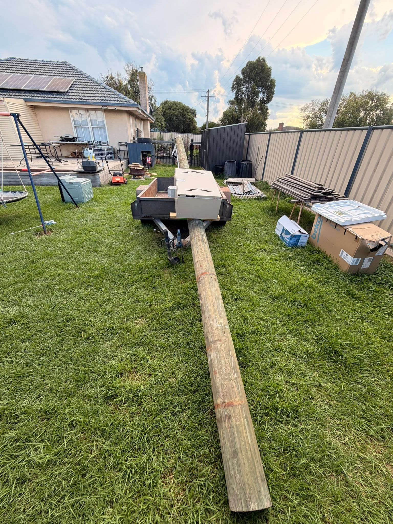 Meter cabinet and pole preparation