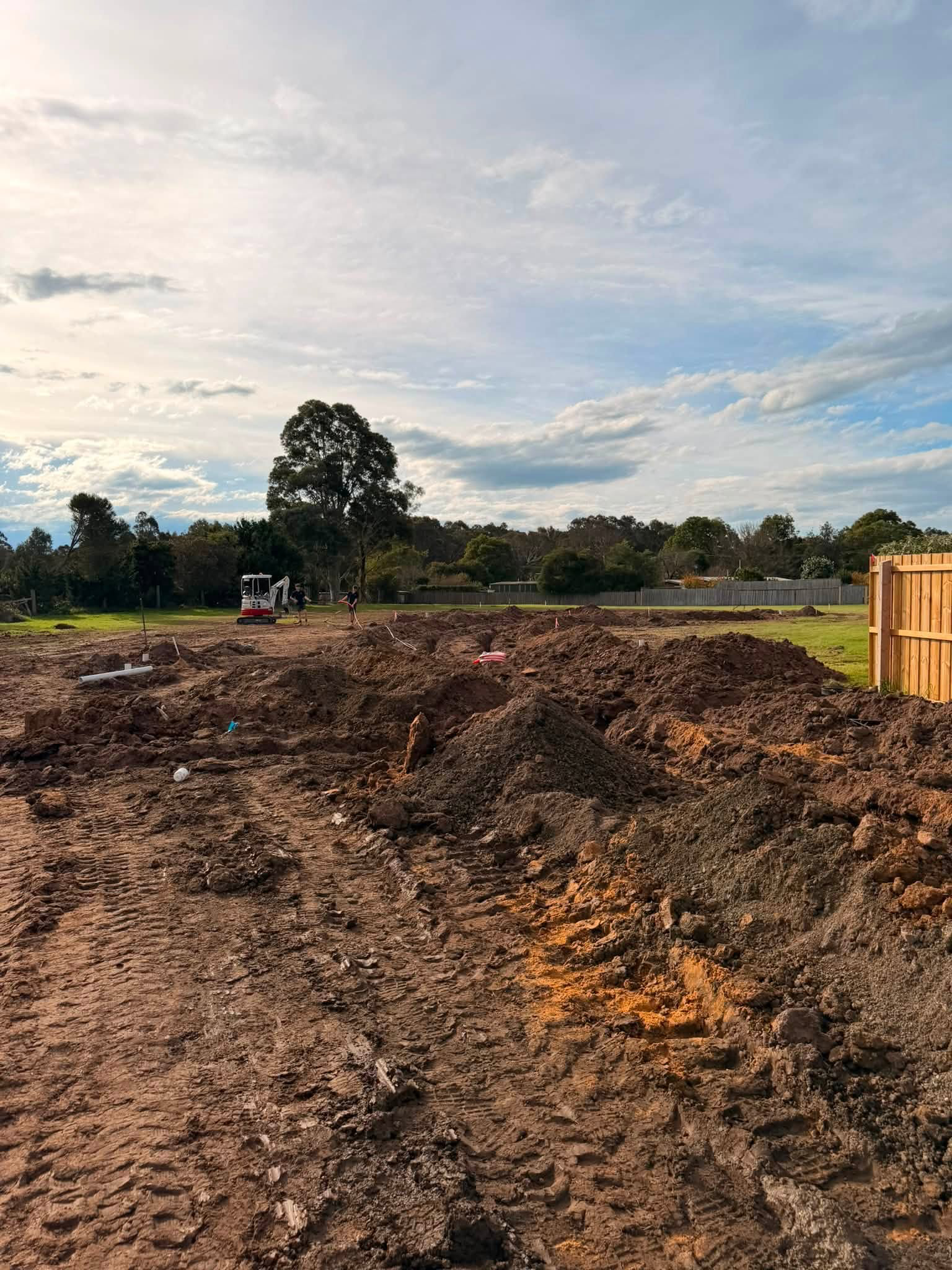 Trenching for underground services