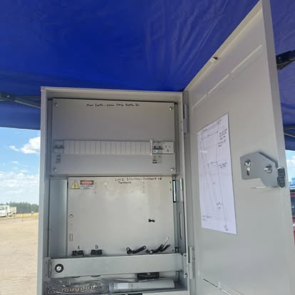 Temporary new build meter panel